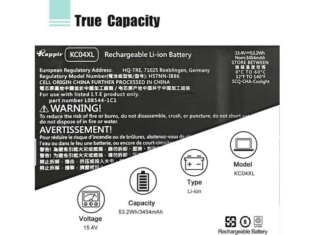 KC04XL L08496-855 Laptop Battery Replacement for HP Envy X360 13-AG 13-AR Envy 13-AH 13-AQ 13M-AQ Series KC04053XL L08544-2B1 TPN-W136 TPN-W133...
