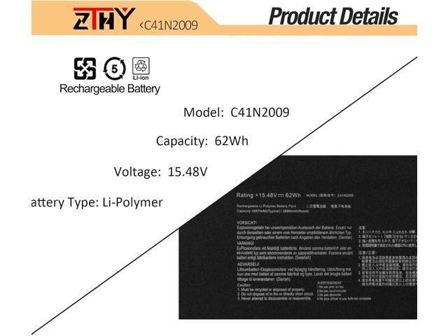 C41N2009 Laptop Battery Replacement for Asus ROG Flow X13 GV301 GV301QC GV301QE GV301QH GV301RA GV301RC GV301RE PV301 PV301QH GV301QC-K5020...