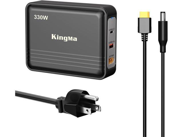 King Ma 330W (20V/16.5A) GaN Gaming Laptop Charger for Dell with XT60 Port, PD 3.0 Fast Charging, 3-Port Portable Travel Adapter, Compatible with...