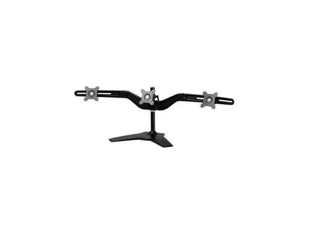 Amer Mounts Stand Based Triple Monitor Mount For Three 15'-24' Lcd/Led Flat Panel Screens