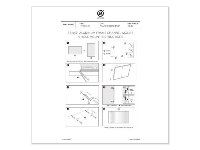 PINIT Magnetic Dry Erase Calendar Board, 48 x 36 Inches, Silver Aluminum Frame UBR2903U0001