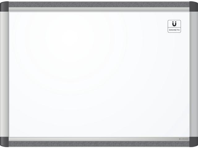 U Brands PINIT Magnetic Dry Erase Board 23 x 17 Inches Silver Aluminum Frame 2804U00-01
