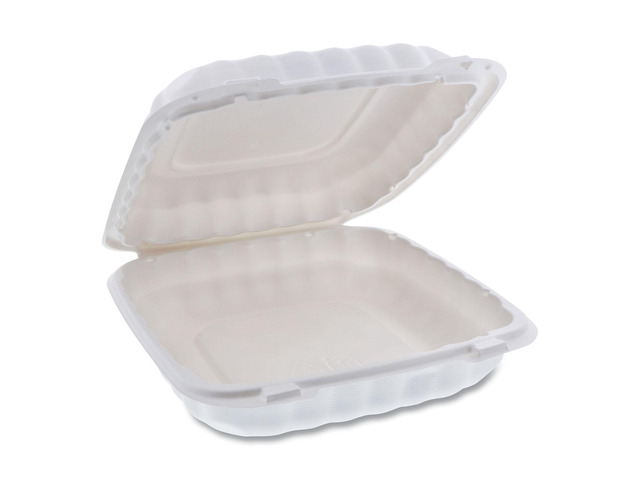 Pactiv Container,H/L,42oz,Wh YCN80901
