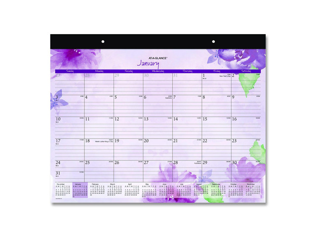 AT-A-GLANCE Beautiful Day 2026 Monthly Desk Pad Calendar, Standard, 21 3/4' x 17'