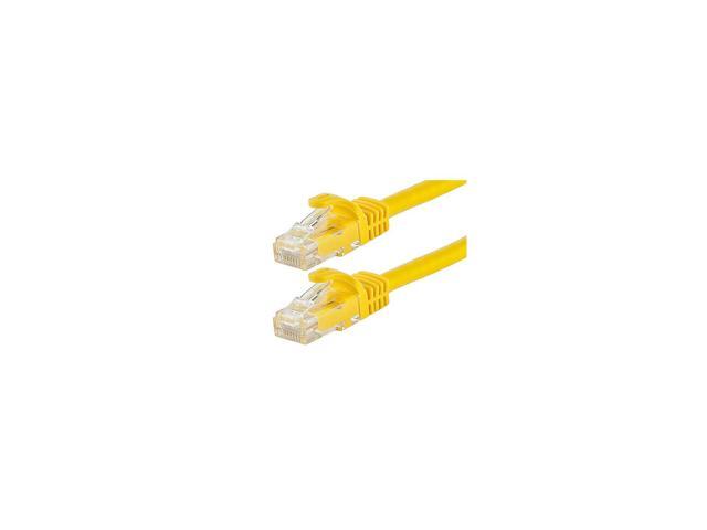 Monoprice Cat6 Ethernet Patch Cable - 25 Feet - Yellow Network Internet Cord - RJ45, Stranded, 550Mhz, UTP, Pure Bare Copper Wire, 24AWG -...