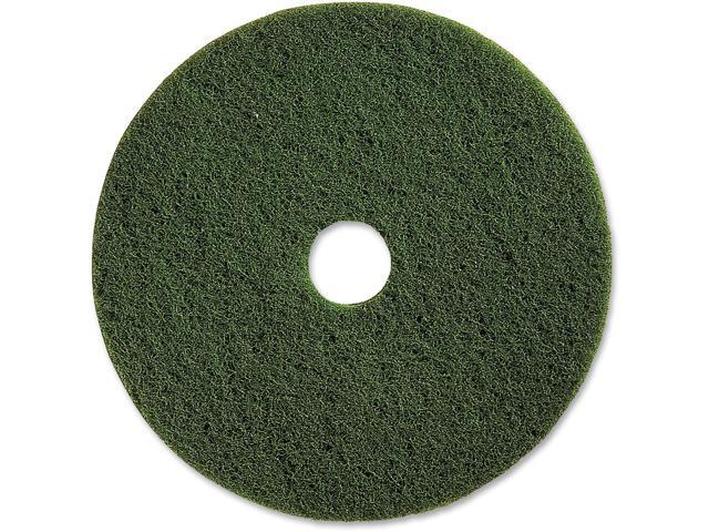 Genuine Joe 90317 Scrubbing Floor Pad, 17' Diameter, 1' Thick, Green Fiber - 5/Carton