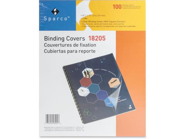 Sparco Presentatn Covers Sqre Cnr Pln 9mil 11'x8-1/2' 100/BX CL 18205