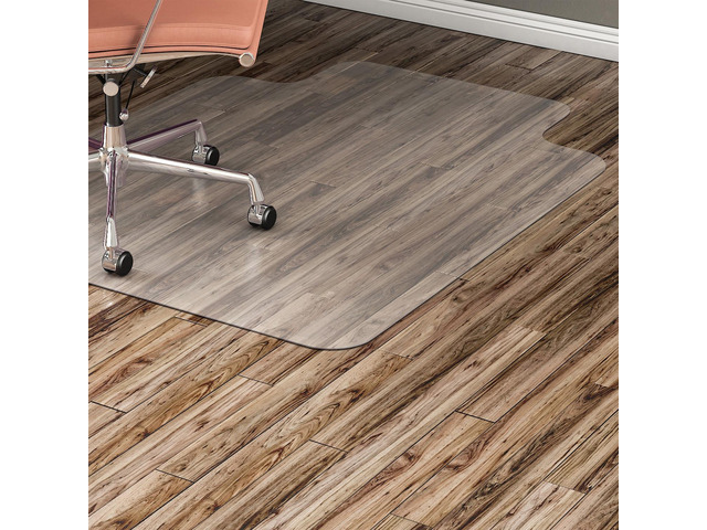 Lorell Hard Floor Chairmat Wide 45'x53' Lip 25'x12' Clear 82826