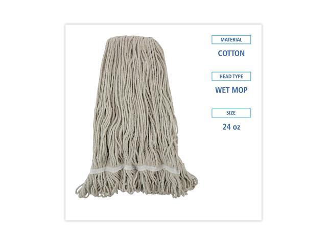 Pro Loop Web/Tailband Wet Mop Head, Cotton, 24oz, White