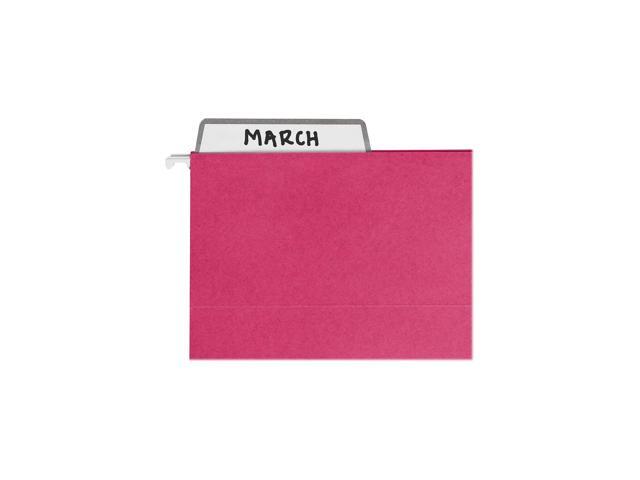 Smead Protab 10% Recycled Hanging File Folder 3-Tab Letter Size Red 20/Box (64197)