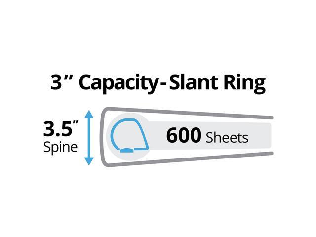 Avery Durable View Binder w/Slant Rings 11 x 8 1/2 3' Cap Blue 17044
