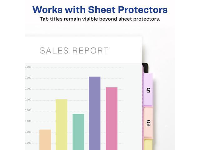 Avery - Big Tab Insertable Plastic Dividers with Pocket, 5 Tabs Pastel - Multicolor - image 5