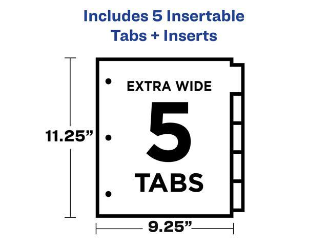 Avery - Big Tab Insertable Plastic Dividers with Pocket, 5 Tabs Pastel - Multicolor - image 6