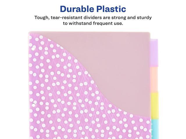 Avery - Big Tab Insertable Plastic Dividers with Pocket, 5 Tabs Pastel - Multicolor - image 8