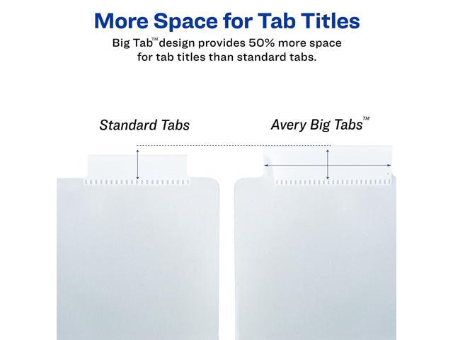 Avery - Big Tab Insertable Plastic Dividers with Pocket, 5 Tabs Pastel - Multicolor - image 9