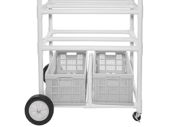 Champion Sports TWCART High Impact All-Terrain Heavy-Duty Cart - Plastic - 176 lb Capacity - 19 x 53 x 58 - White