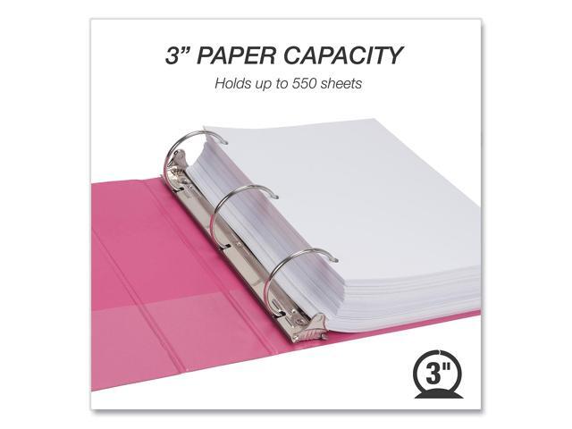 Samsill Earth's Choice 3' 3-Ring View Binders Pink 2/Pack (SAMU86876)