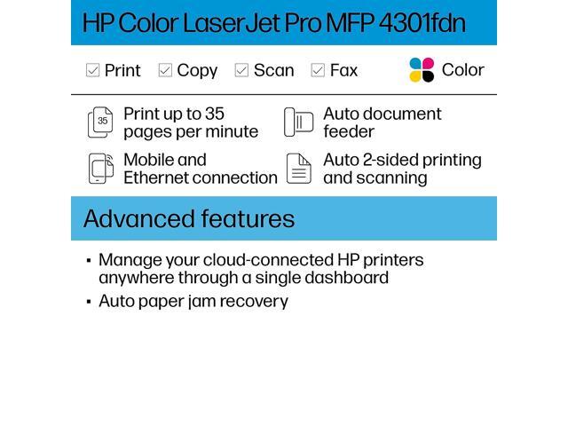 HP - LaserJet Pro 4301fdn AI-Enabled Color All-in-One Laser Printer - White/Blue - image 11