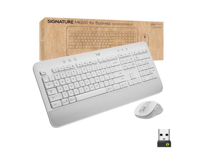 Logitech - Signature MK650 Combo for Business Full-size Wireless Membrane Keyboard and Mouse Bundle with Secure Logi Bolt Receiver - Off-White - image 2