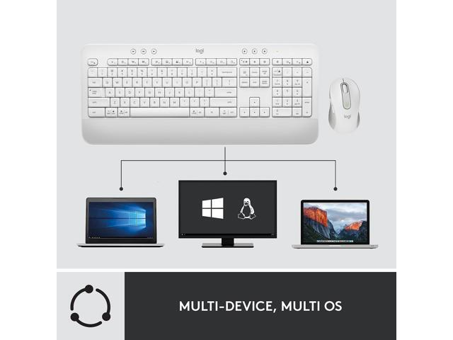 Logitech - Signature MK650 Combo for Business Full-size Wireless Membrane Keyboard and Mouse Bundle with Secure Logi Bolt Receiver - Off-White - image 5