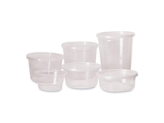 Fabri-Kal Microwavable Deli Containers 12 oz 4.6 Diameter x 2.3 h Clear Plastic 500/Carton PK12SC