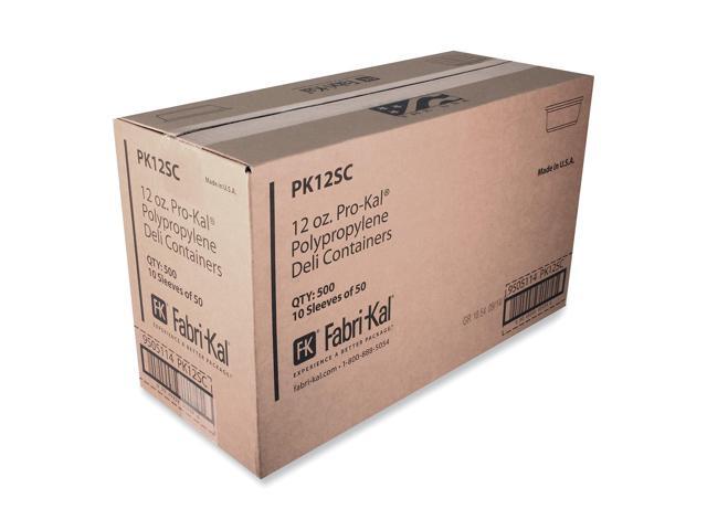 Fabri-Kal Microwavable Deli Containers 12 oz 4.6 Diameter x 2.3 h Clear Plastic 500/Carton PK12SC