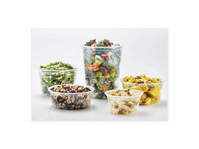 Fabri-Kal Microwavable Deli Containers 12 oz 4.6 Diameter x 2.3 h Clear Plastic 500/Carton PK12SC