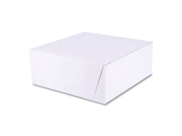 Southern Champion Tray SCT White One-Piece Non-Window Bakery Boxes Standard 10 x 10 x 4 White Paper 100/Bundle 1573