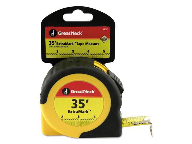 Great Neck ExtraMark Tape Measure 1' x 35ft Steel Yellow/Black 95010