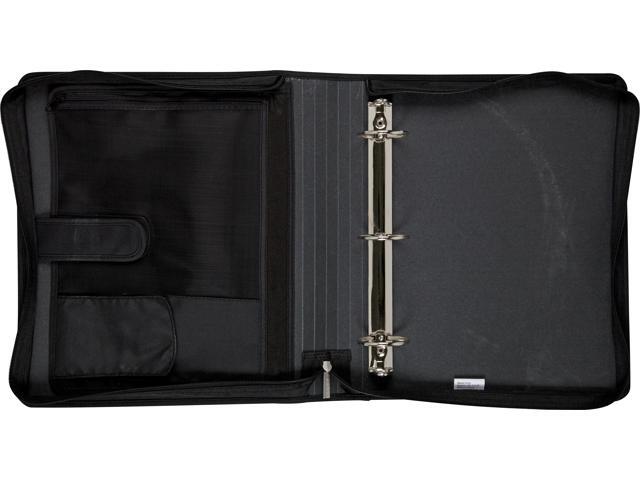 Five Star 2-Inch Round Ring Zipper Binder Black 72536