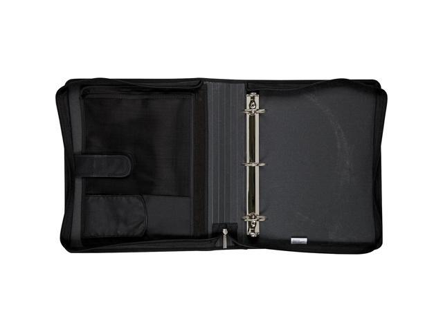 Five Star 2-Inch Round Ring Zipper Binder Black 72536