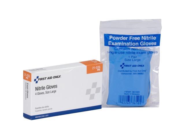 First Aid Only ANSI Compliant First Aid Kit Refill for 16 Unit First Aid Kit (4) Exam Gloves 21026