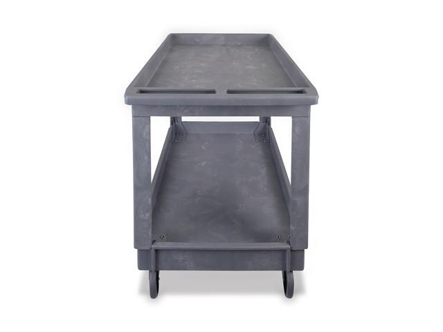 Boardwalk Utility Cart Two-Shelf Plastic Resin 24w x 40d Gray 4024UCGRA