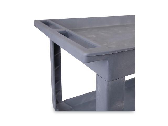 Boardwalk Utility Cart Two-Shelf Plastic Resin 24w x 40d Gray 4024UCGRA