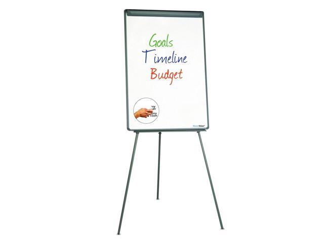 MasterVision Basic Tripod Melamine Presentation Easel 22 1/2 x 42 White/Black EA2300045