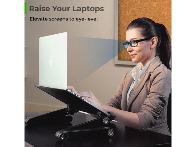 WorkEZ Executive Laptop Stand for Desk Adjustable Height computer lap desk for laptop aluminum laptop cooling stand adjustable laptop desk for bed...