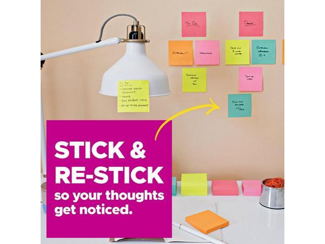 3M Post-it Note Pads Summer Joy Collection Colors 90 Sheets/Pad 3Pk 7100269358