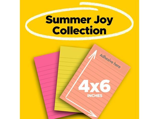 3M Post-it Note Pads Summer Joy Collection Colors 90 Sheets/Pad 3Pk 7100269358