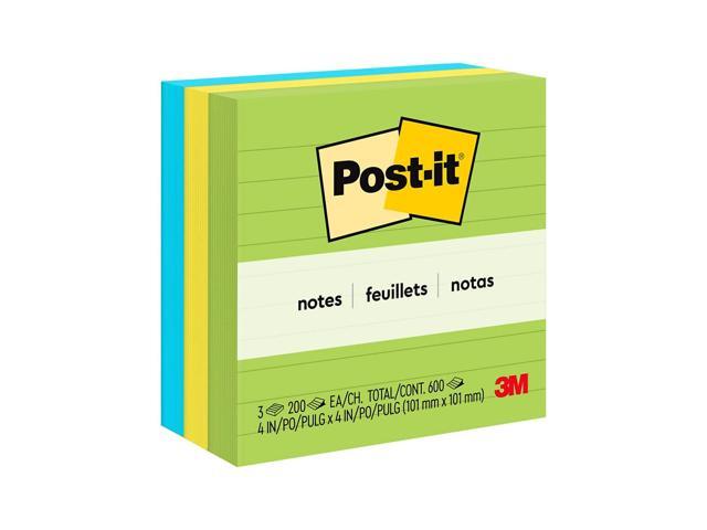 Post-it Notes 4' x 4' Jaipur Collection Lined 200 Sheets/Pad 474789