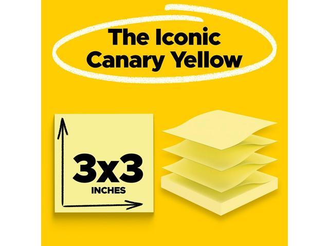 Original Canary Yellow Pop-Up Refill 3 x 3 100-Sheet 24/Pack