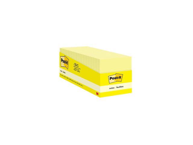 Post-it Notes Cabinet Pack 3' x 3' Canary Yellow 24/Pads (654-24CP) 653423