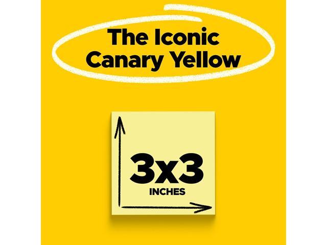 Post-it Notes Cabinet Pack 3' x 3' Canary Yellow 24/Pads (654-24CP) 653423