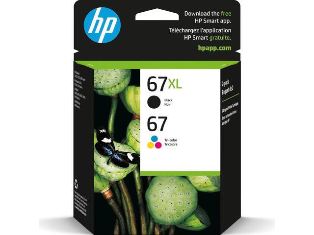 (Don't Activate, HP Restricted) 67XL Black/HP 67 Tri-Color Ink Cartridges High/Standard Yield 2/Pack 3YP30AN#140