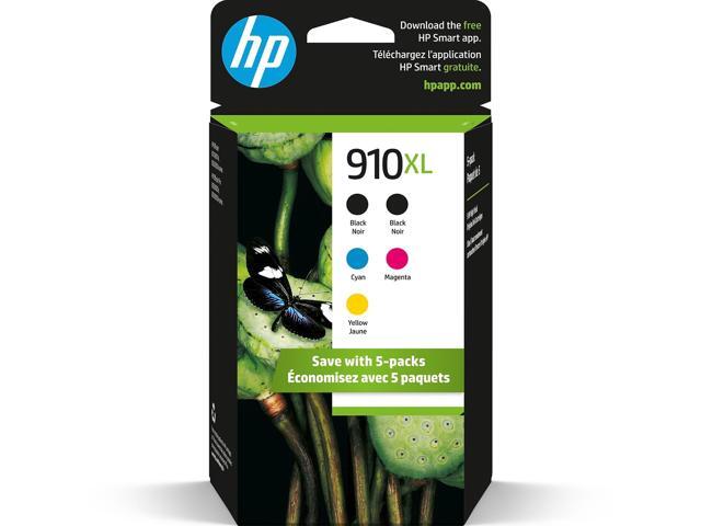 HP 910XL Black/Cyan/Magenta/Yellow High Yield Ink Cartridges 5/Pack 6ZA58AN#140