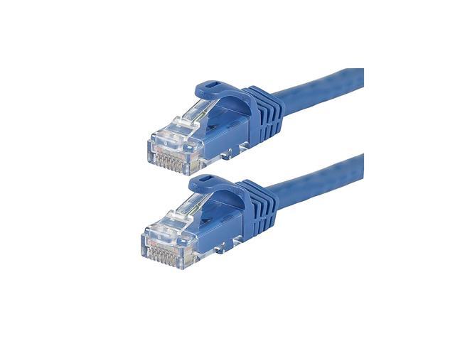 Monoprice Cat6 Ethernet Patch Cable - 30 Feet - Blue Network Internet Cord - Snagless RJ45, Stranded, 550Mhz, UTP, Pure Bare Copper Wire, 24AWG -...