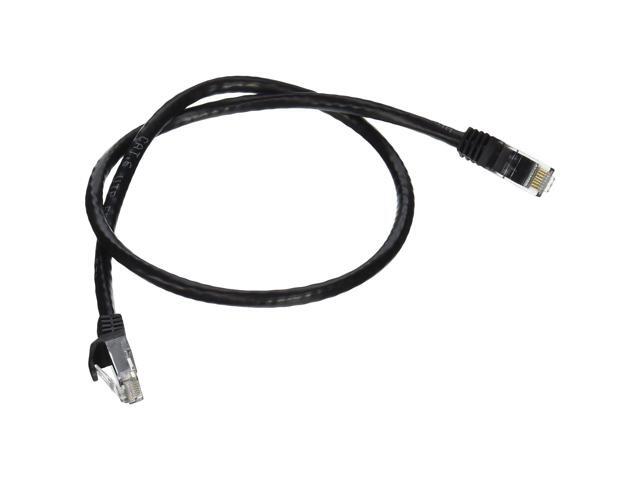 Monoprice Cat6 Ethernet Patch Cable - 2 Feet - Black Network Internet Cord - RJ45, Stranded, 550Mhz, UTP, Pure Bare Copper Wire, 24AWG - Flexboot...