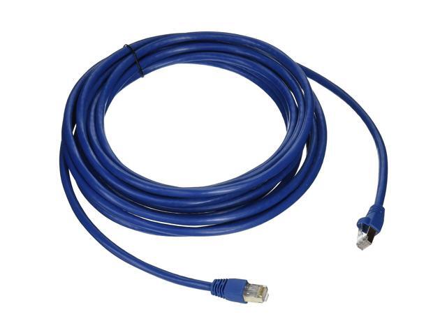 Monoprice Cat6A Ethernet Patch Cable - 20 Feet - Blue Network Internet Cord - RJ45, Stranded, 550Mhz, STP, Pure Bare Copper Wire, 10G, 26AWG