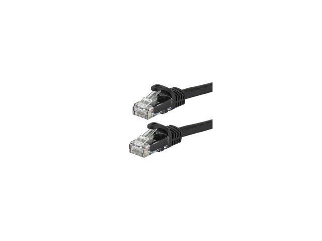 Monoprice Cat6 Ethernet Patch Cable - 5 Feet - Black Network Internet Cord - RJ45, Stranded, 550Mhz, UTP, Pure Bare Copper Wire, 24AWG - Flexboot...