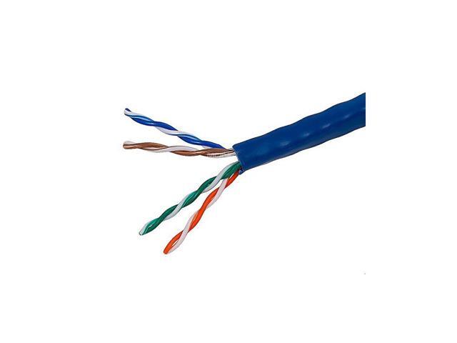Monoprice Cat5e Ethernet Bulk Cable - Network Internet Cord - Solid, 350Mhz, UTP, CMR, Riser Rated, Pure Bare Copper Wire, 24AWG, 1000ft, Blue
