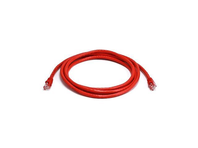 Monoprice Cat5e Ethernet Patch Cable - Network Internet Cord - RJ45, Stranded, 350Mhz, UTP, Pure Bare Copper Wire, 24AWG, 7ft, Red